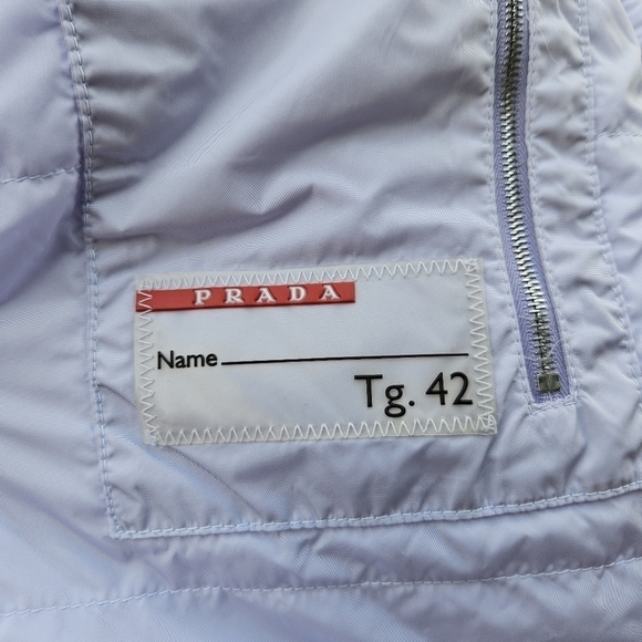 Prada y2k short light purple nylon winter jacket size IT 42 US 6 - Picture 8 of 15